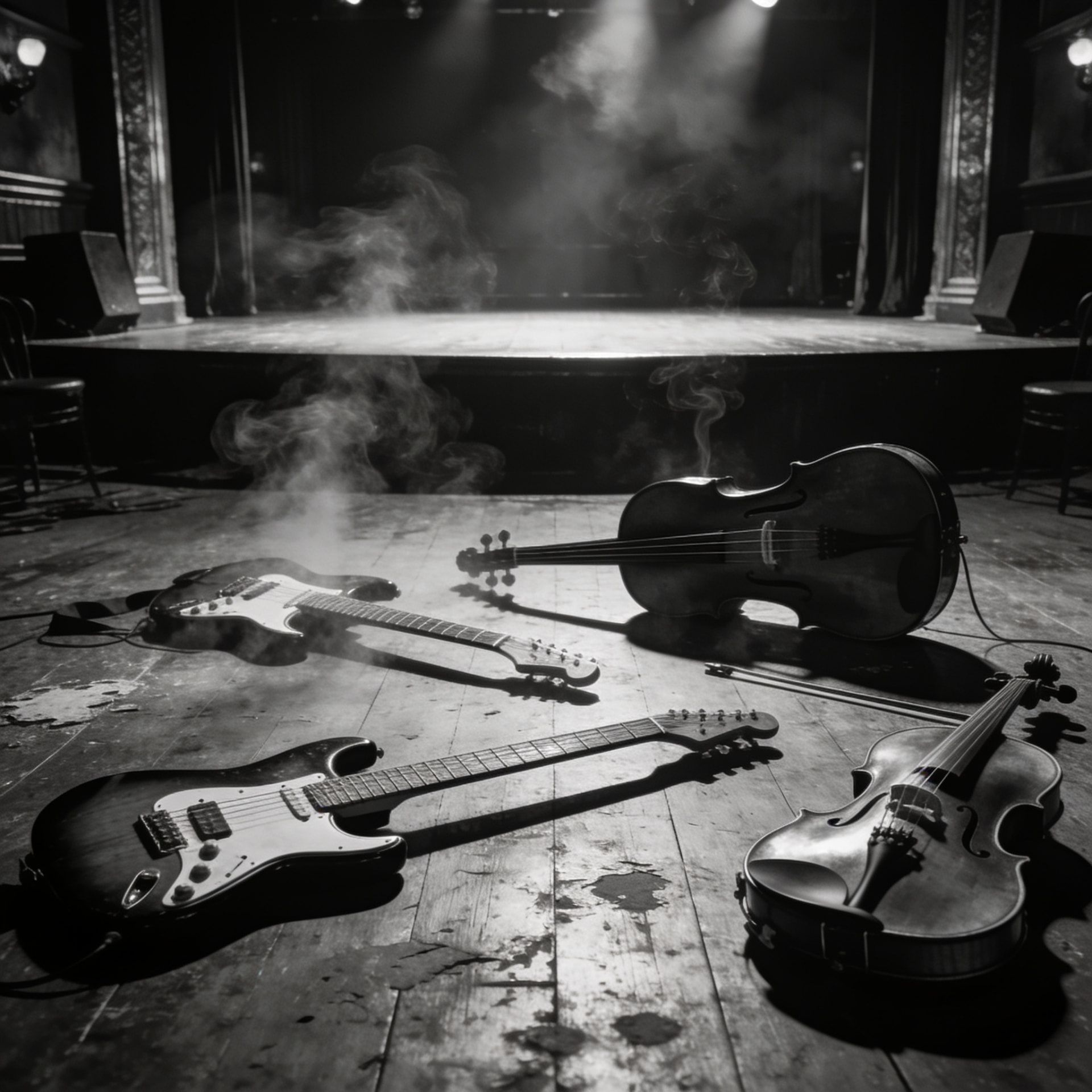 String Arsenal — confiscated Randy Adams equipment photographed in the police evidence locker